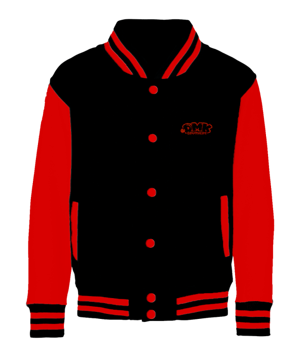 DMK – Kids Varsity Jacket Black/Red