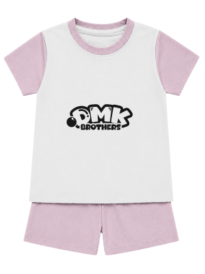 DMK BROTHERS Youth Lightweight Summer Sleepwear Set - Pink